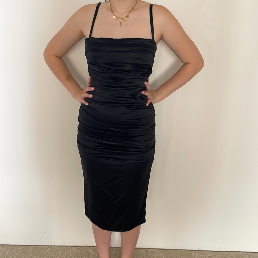 Black Silk Dolce And Gabbana Cocktail Dress
